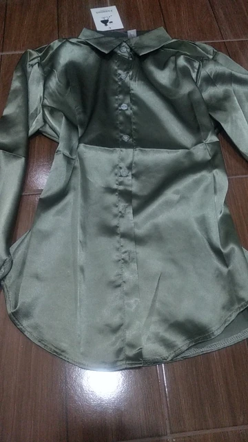 Korean Office Lady Trend Casual Shirt Elegant Blouses For Women Satin Multicolor Basic Slim Shirt Solid All-Match Top French New photo review