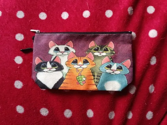 Cute Cartoon Cat Cosmetic Bag