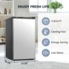 SIMZLIFE 3.2 Cu.Ft Mini Fridge with Freezer Compact Refrigerator Mini Refrigerator Adjustable Thermostat for Bedroom Dorm Office 3