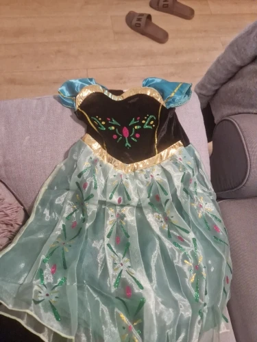 Vestido de Elsa Anna para niñas, vestido de princesa para carnaval, disfraz de flores para desfile de Jasmine Rapunzel, disfraz de Navidad para Cosplay photo review