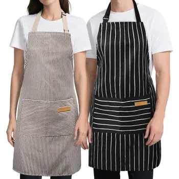 Striped Kitchen Apron Set 1