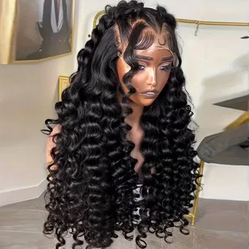 250 Density Water Wave 13x4 HD Lace Front Human Hair Wigs 360 Pre Plucked 13x6 13x4 5x5 Curly Lace Frontal Wigs For Women 1