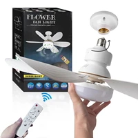 LED 40W ceiling fan light E27 with remote control for dimming, suitable for living room, study, household use, 85-265V 1