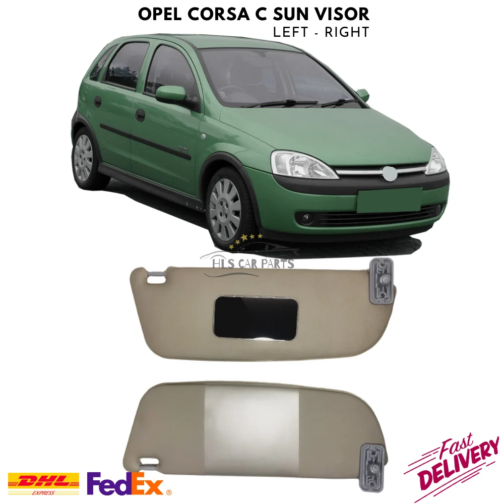 For Opel Corsa C Interior Sun Visor Protection Left Right 2 Pcs Car  Accessories Replacement Parts Trim Fast Delivery - AliExpress