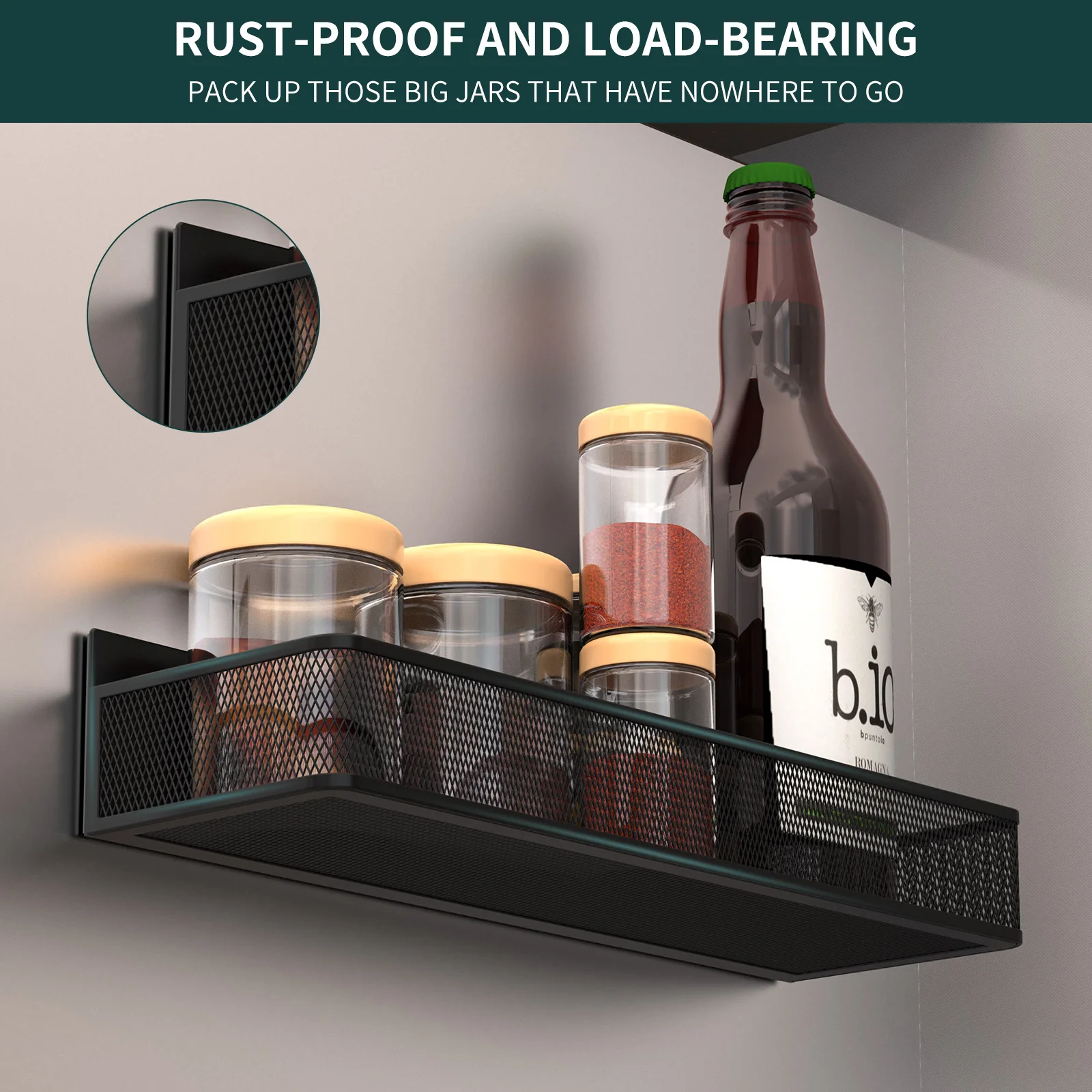 Sorty™ 4-Piece Magnetic Spice Rack Set - Image 4