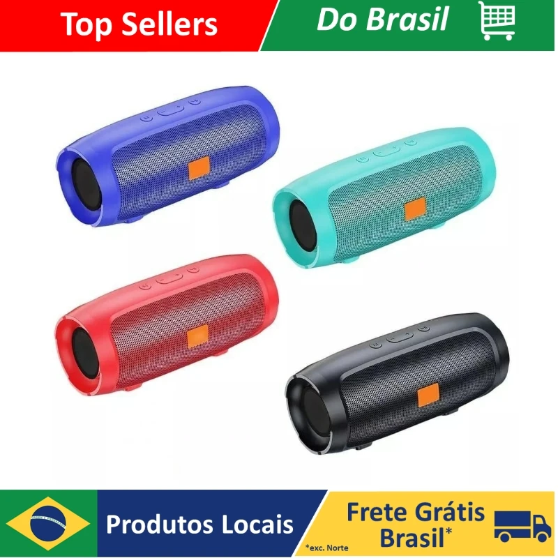 DAFUSHOP Caixa De Som Portatil AL-006 Potente com bluetooth fm e entrada usb Alto-falante ENVIO RÁPIDO