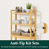 Smiry Over The Toilet Storage, Bamboo 3-Tier Over Toilet Bathroom Organizer, Adjustable Bathroom Shelf, Space Saving, Stable Fre 4