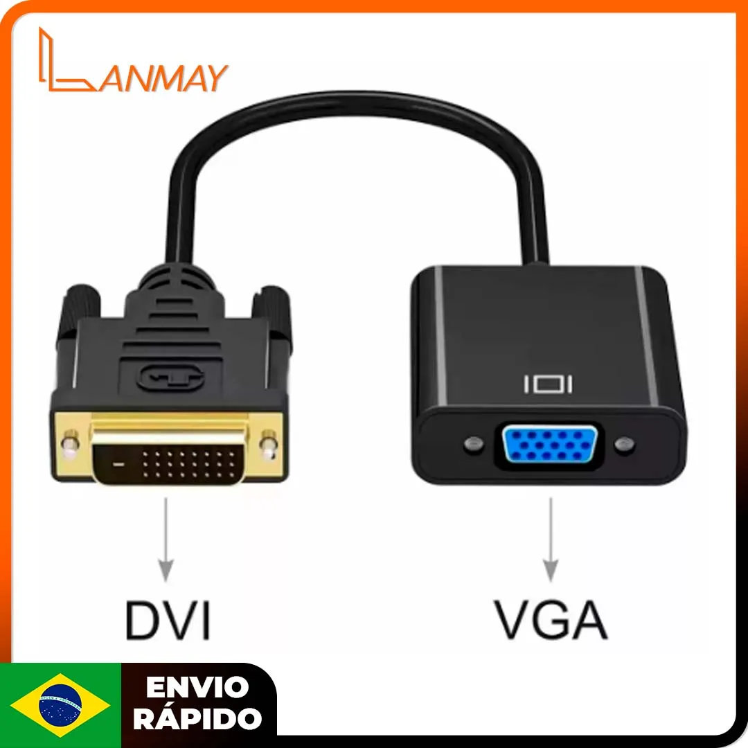 Adaptador Conversor Dvi Macho Para Vga Fêmea Pc Au 50 Para Computadores Tecnologia Venda Nacional Entrega Rápida