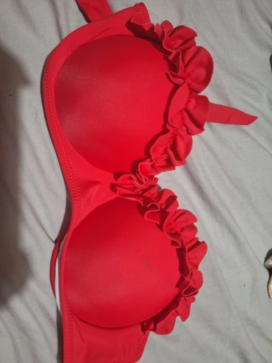 Sexy Ruffled Frilled Bra Cup Bikini 2025 Women Bandeau Swimsuit Female Swimwear Two Pieces Bikini Set Push Up Bathing Suit Swim photo review