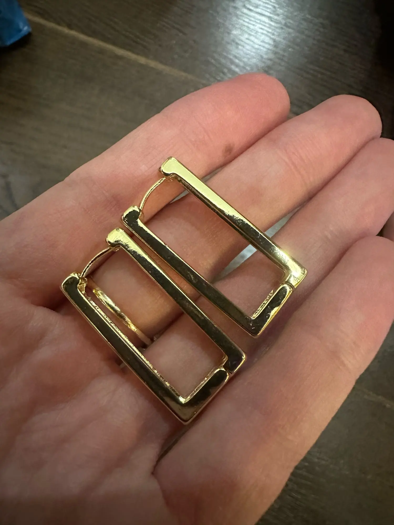 Square Geometric Earrings For Women Rectangular Gold Color Metal Earrings 2023 New Trendy Jewelry Gifts photo review