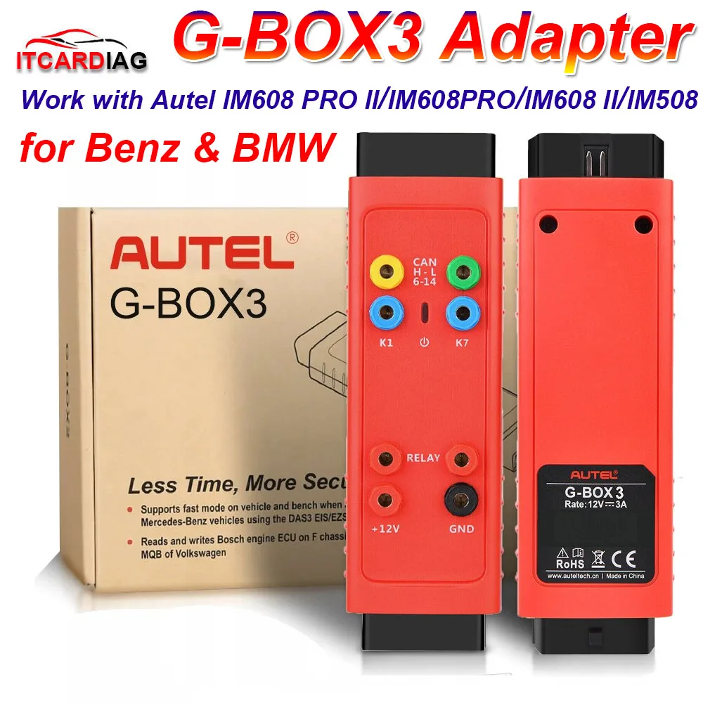 In Stock Autel G-Box3 Adapter Suit Per Benz E Bmw All Key Lost Programmer Tool Funziona Con Autel Im608 Pro Ii/ Im608 Pro/ Im608 Ii