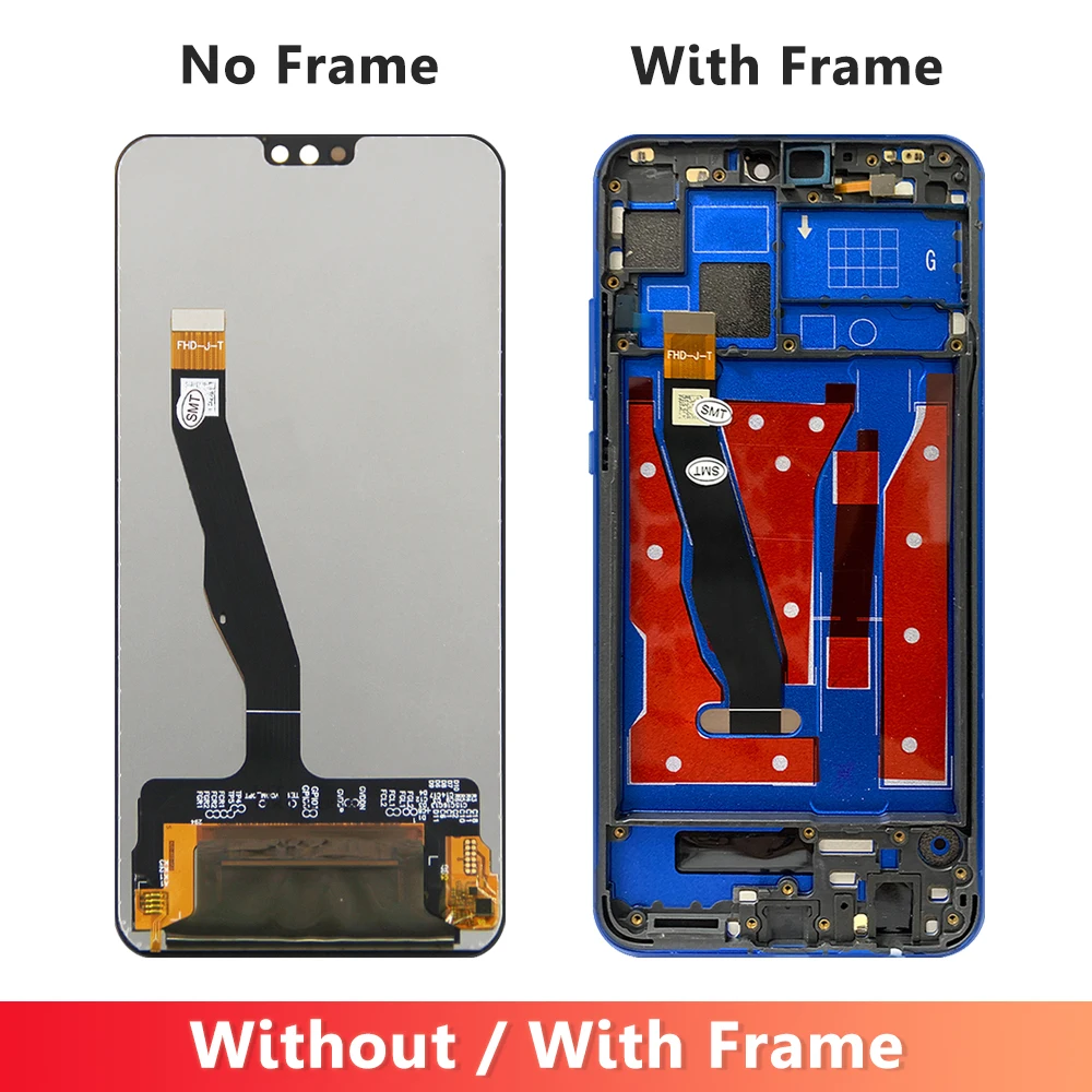 Honor 8X 용 LCD 디스플레이 터치 스크린, 프레임 디지타이저 어셈블리 포함, AAA 품질, 6.5 인치