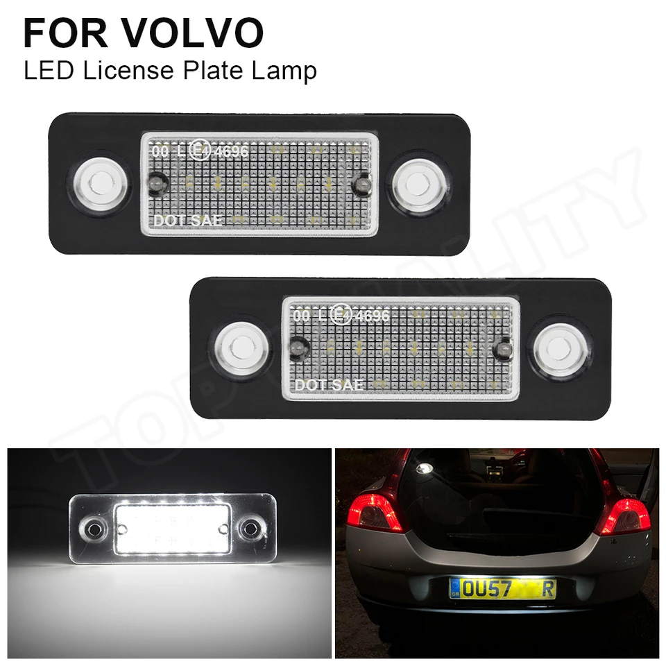 2PCS For Volvo C30 2008 2009 2010 2011 2012 2013 Xenon White LED