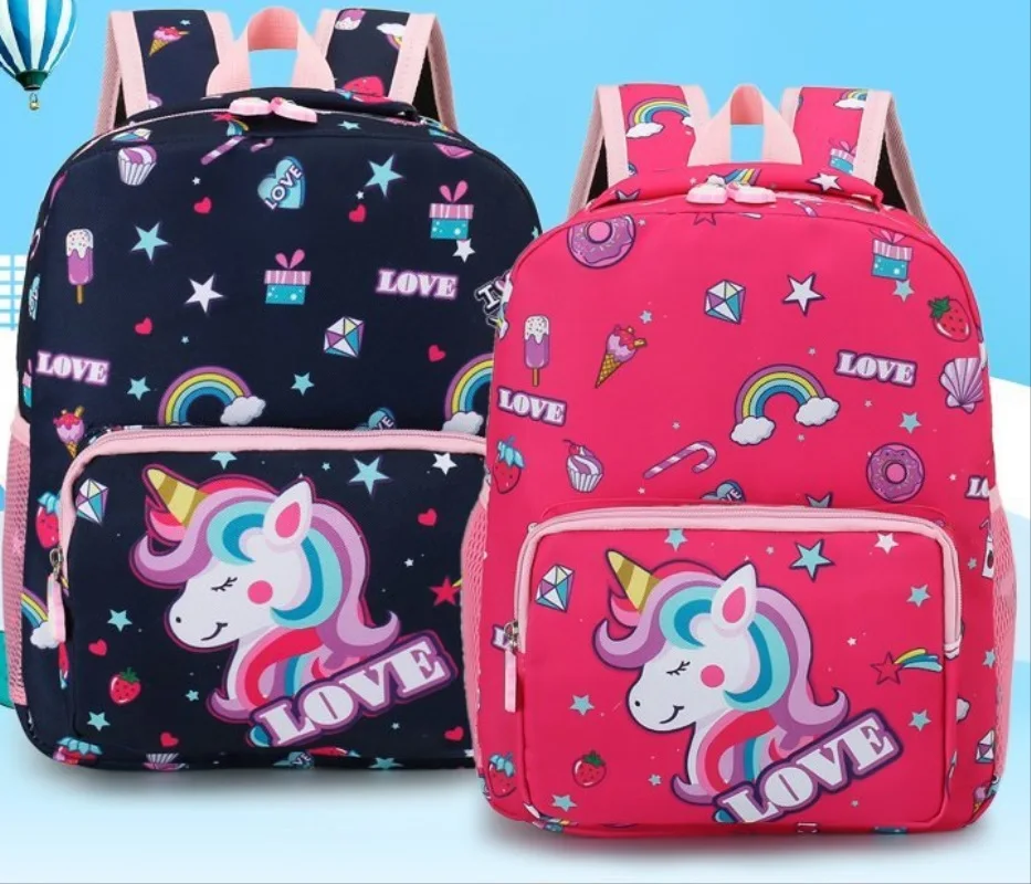 Cute Cartoon Unicorn Kids Backpack Teenager Kindergarten School Bag Waterproof Kids Bookbag Boys Girls Children Animal Bags cute kids plush backpack children school bags 3d cartoon animal kindergarten boys girls schoolbags mini bookbag small backpack