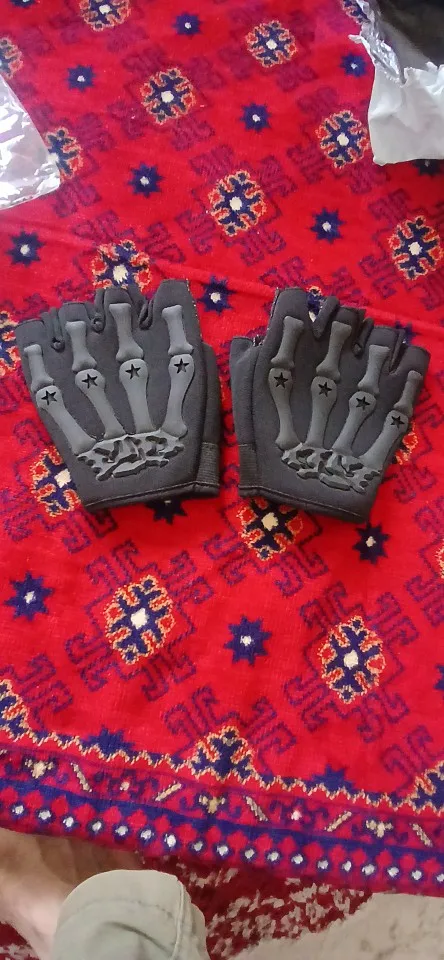 Riding Fingerless Gloves Non-slip Half Finger Gloves for Motorcycle Cycling photo review