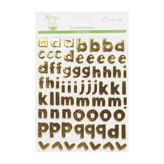 1x NUMBERS OR LETTERS GOLD/SILVER STICKERS CRAFT CARD MAKING