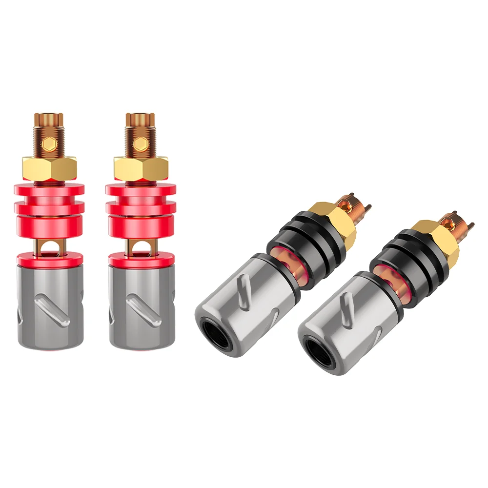 Monosaudio 2/4Pcs Bp451 Pure Coppe/Rodio/Placcato Oro Hifi Amplificatore Altoparlante Terminale Binding Post Socket