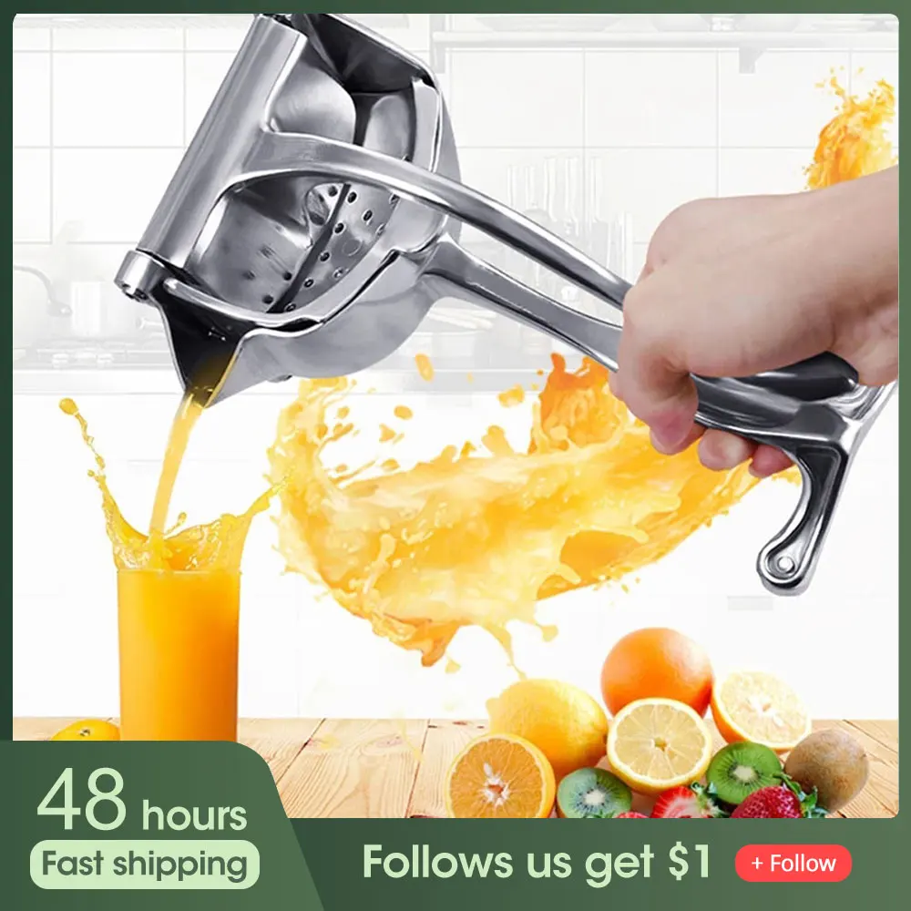 

Orange Squeezer Citrus Juicer Hand Press Heavy Duty Manual Squeeze Juice Extractor Aluminum Alloy Lime Grapefruit Presser Set