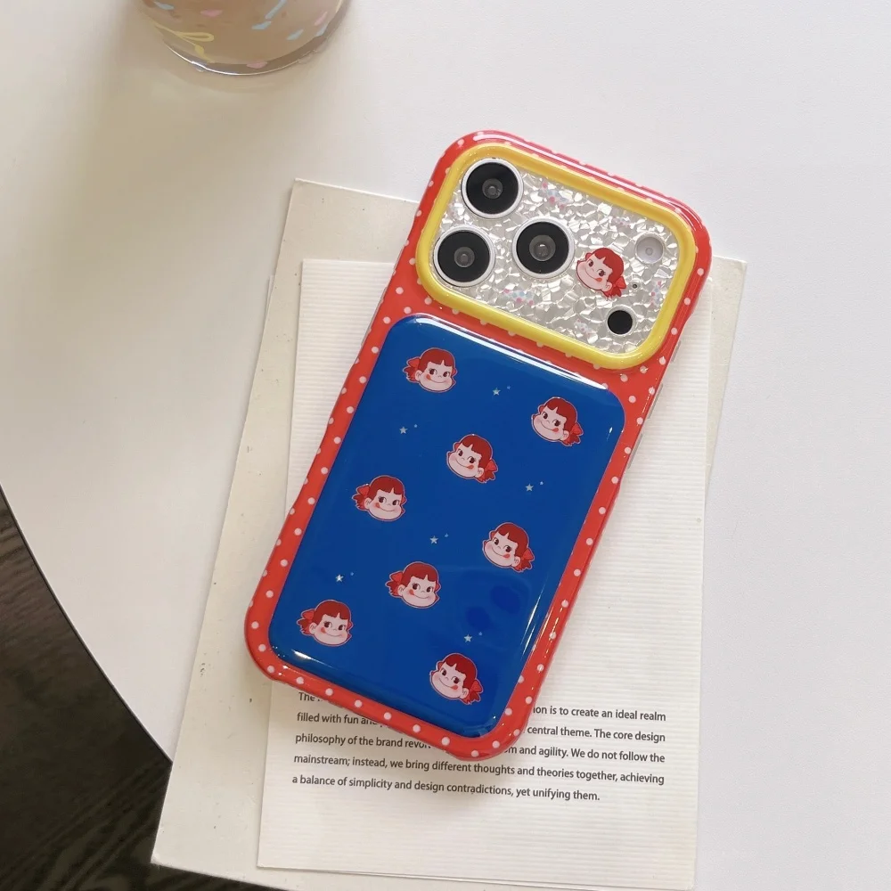 Whimsical Star Girl Kawaii Phone Case with Flash Lens Protection