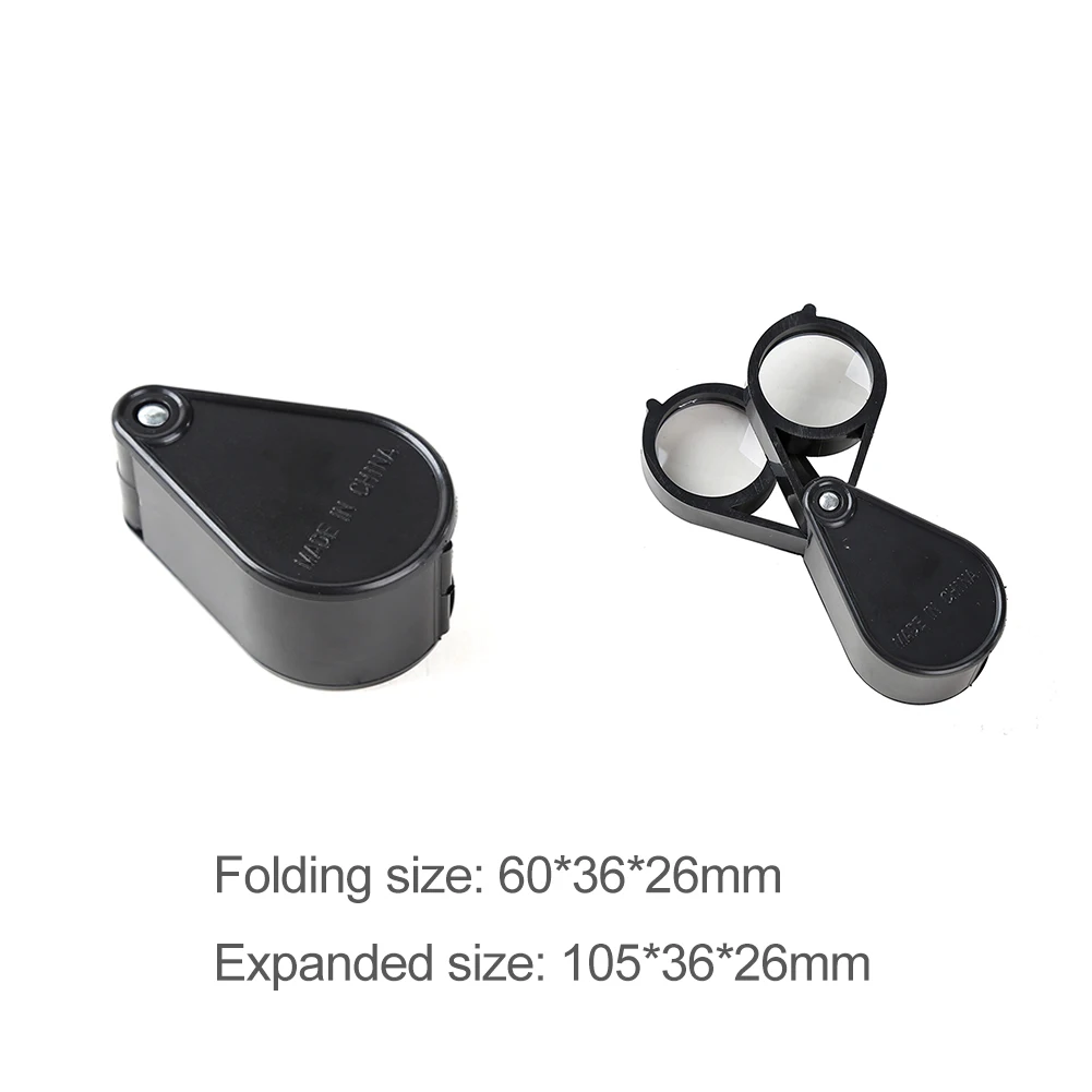 8/10/15X Magnifying Glass Portable Plastic Handheld Pocket Magnifier with Cover for Reading Coins Hobby Travel with Key Ring