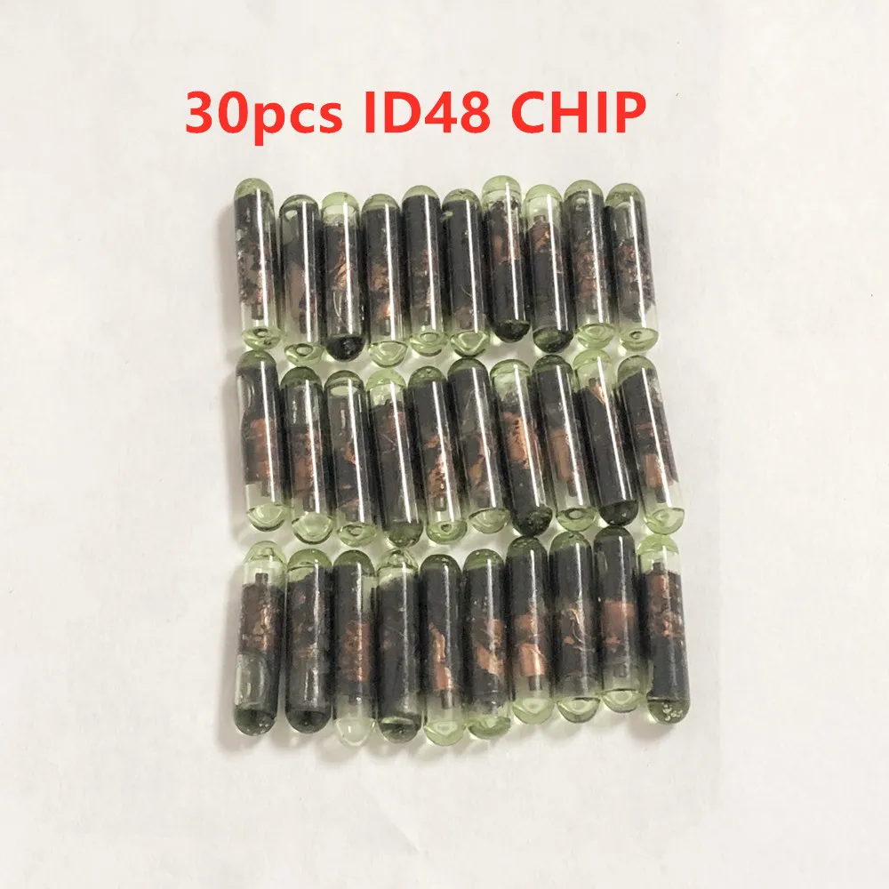 30pcs Car Key Glass Transponder OEM ID48 Chip T6 Crypto Unlocked Chip For VW Audi Skoda for Xhorse VVDI2 48 Transponder Copier 1 pc glass car key glass t6 transponder id48 immobiliser chip crypto unlocked chip fit for vw audi seat skoda porsche