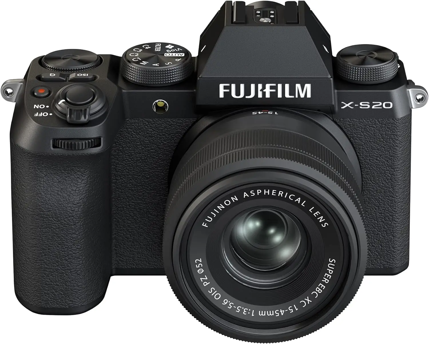 X-S20 미러리스 디지털 카메라 XC15-45mm 렌즈 키트, 블랙