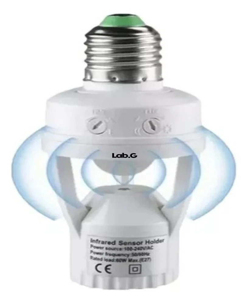 Socket Con Sensores De Movimiento 360° Y Luminosidad 60w Lab.G