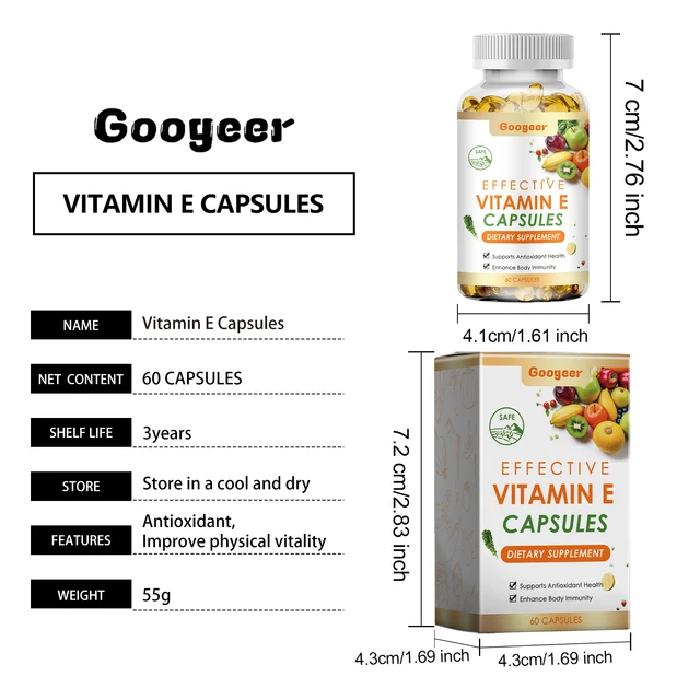 1701-7e8942.jpg Googeer 60pcs Vitamin E Capsule Promote Digestion Help Blood Birculation Enhance Energy Daily Vitamin Supplement Dietary Capsule