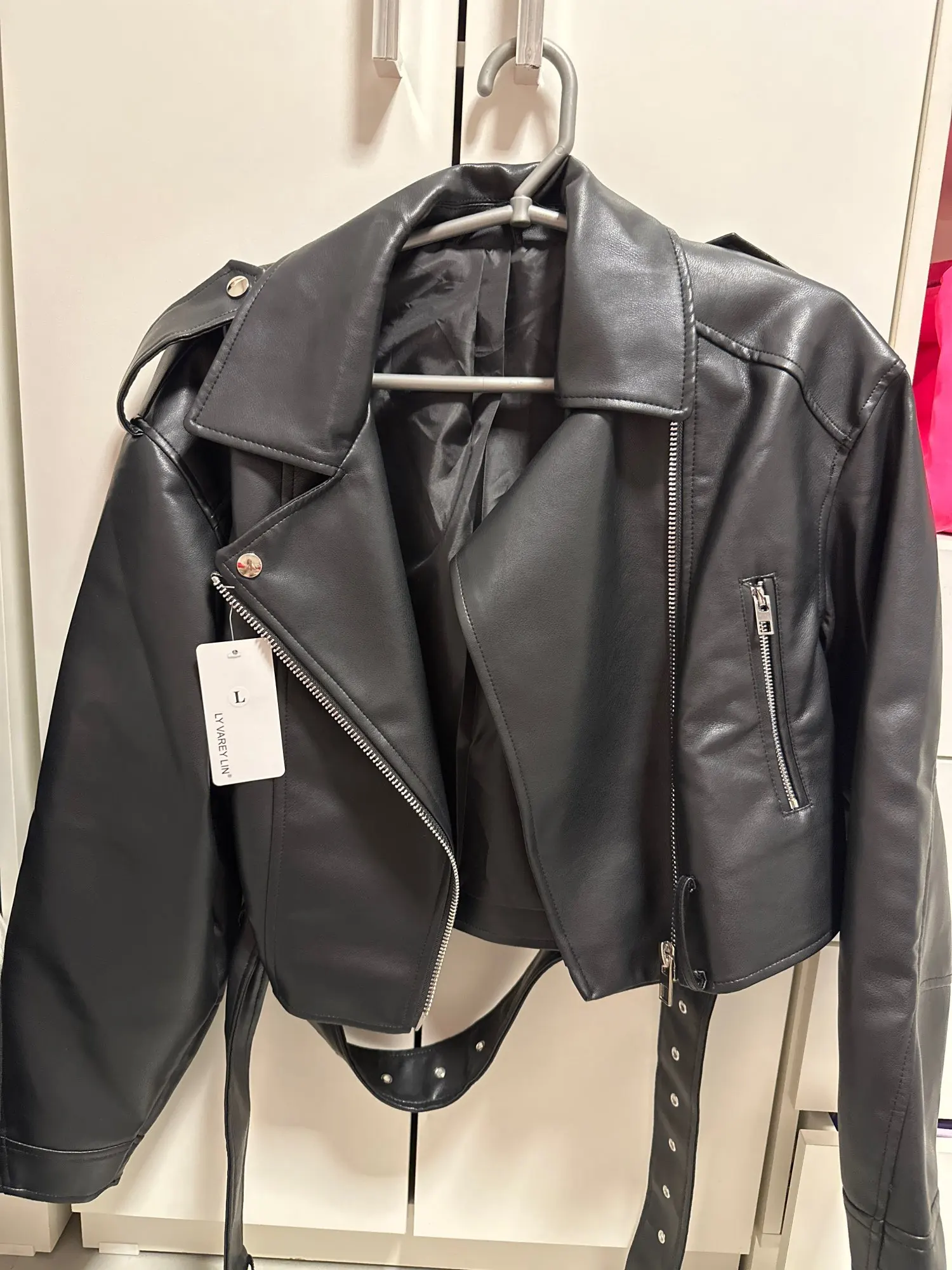 Ailegogo Faux Leather Short Jacket photo review