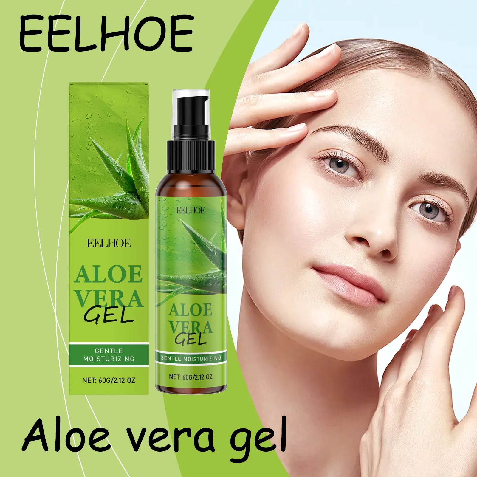 EELHOE Aloe Vera Gel Moisturizing Reduce Redness Repair Sunburn Skin Smoothing Improve Skin Texture Soothing Aloe Vera Gel