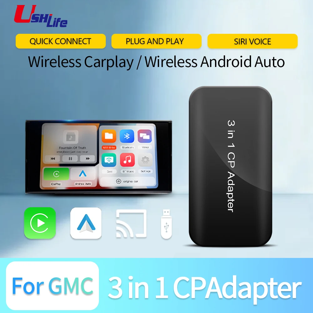 Wireless Android Auto Activator Carplay Adapter Apple Carplay Usb Dongle Plug And Play Connessione Automatica Per Gmc Canyon/Sierra/Yukon