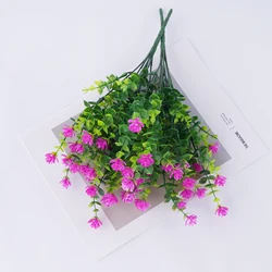 UV Resistant Artificial Flower Bundle for Indoor & Outdoor Decor (Rose red - 3PCS)