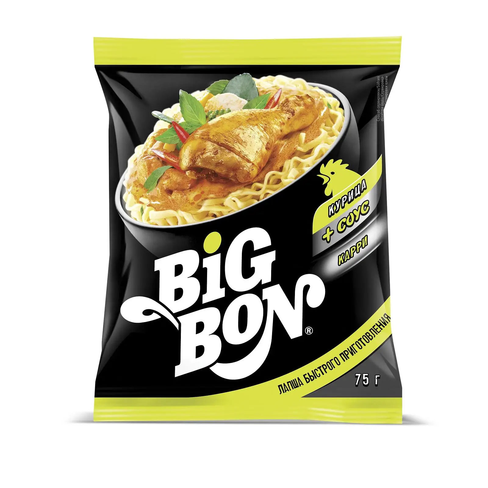 Упаковка 48 штук Лапша Big Bon курица