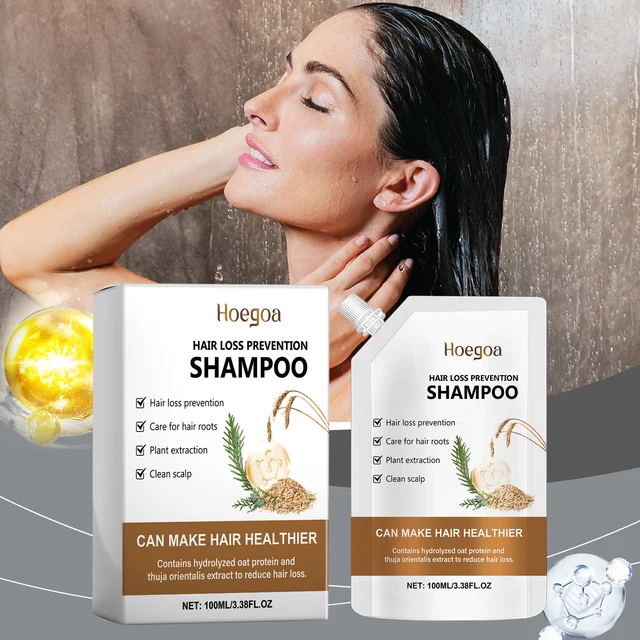 Hoegoa 100 ml dichtes Haar-Shampoo, reinigt die Kopfhaut, repariert Frizz, verdicktes Öl, Kontrolle, Anti-Haarausfall, Haarausfall, Haarwuchs-Shampoo