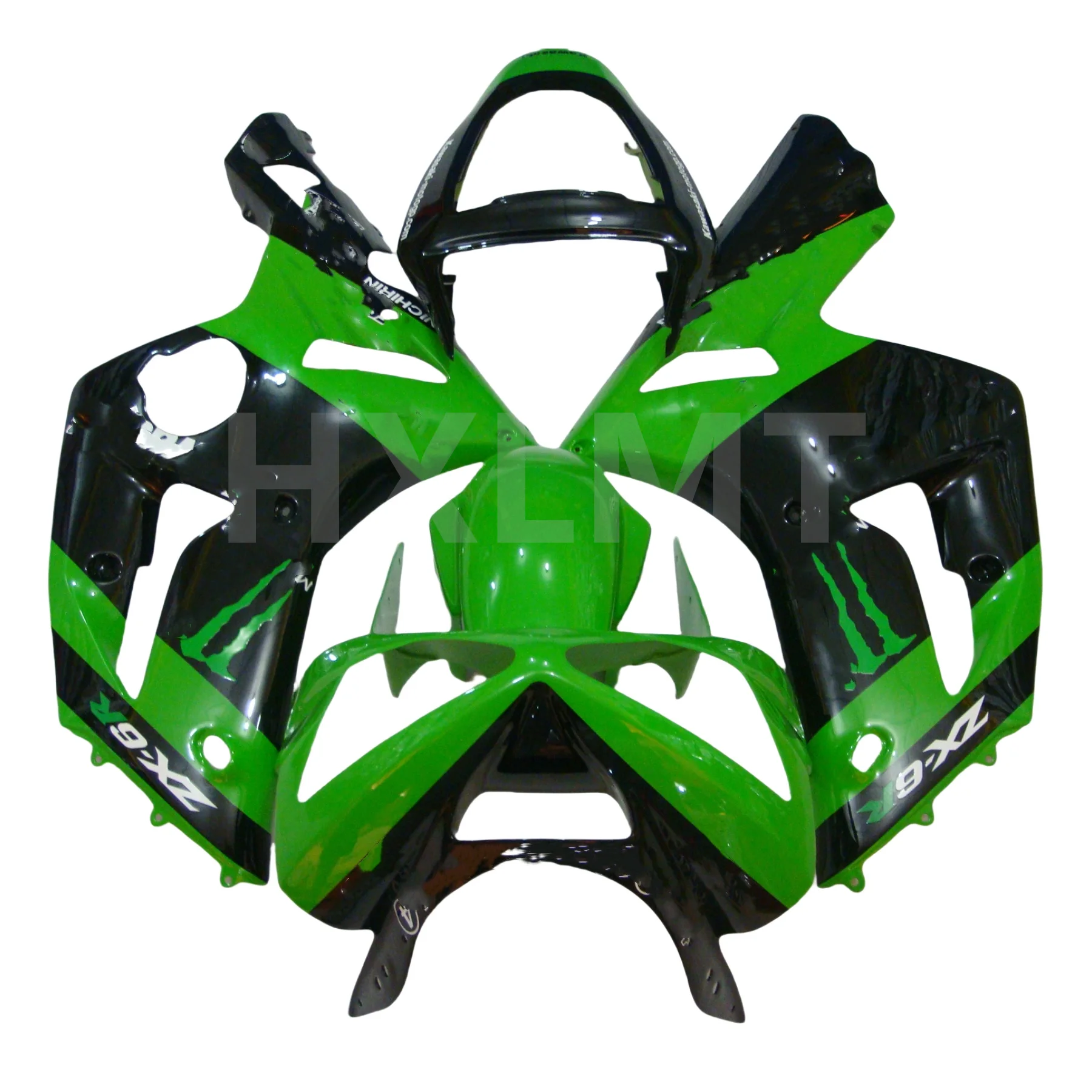 Plastic fairing kit for Kawasaki ZX6R 2003 2004 Parts 03 04 Ninja 636 green black fairings bodywork set - Image 3