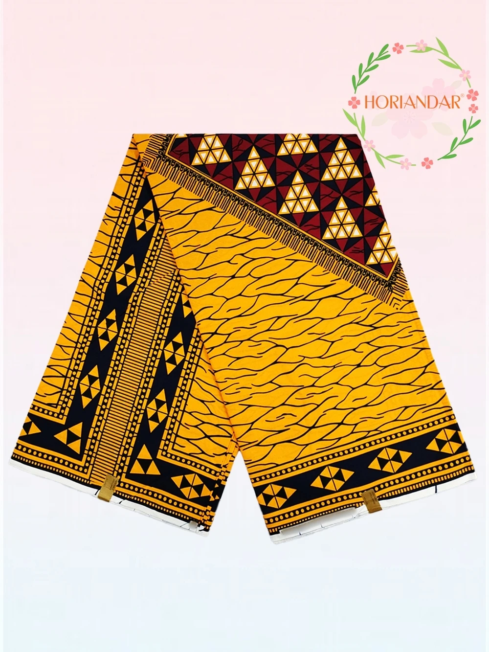 thumbnail image 1 of Tela estampada holandesa para vestidos clásicos africanos, auténtica cera garantizada, 100 % algodón, 6 yardas, 1 of 5