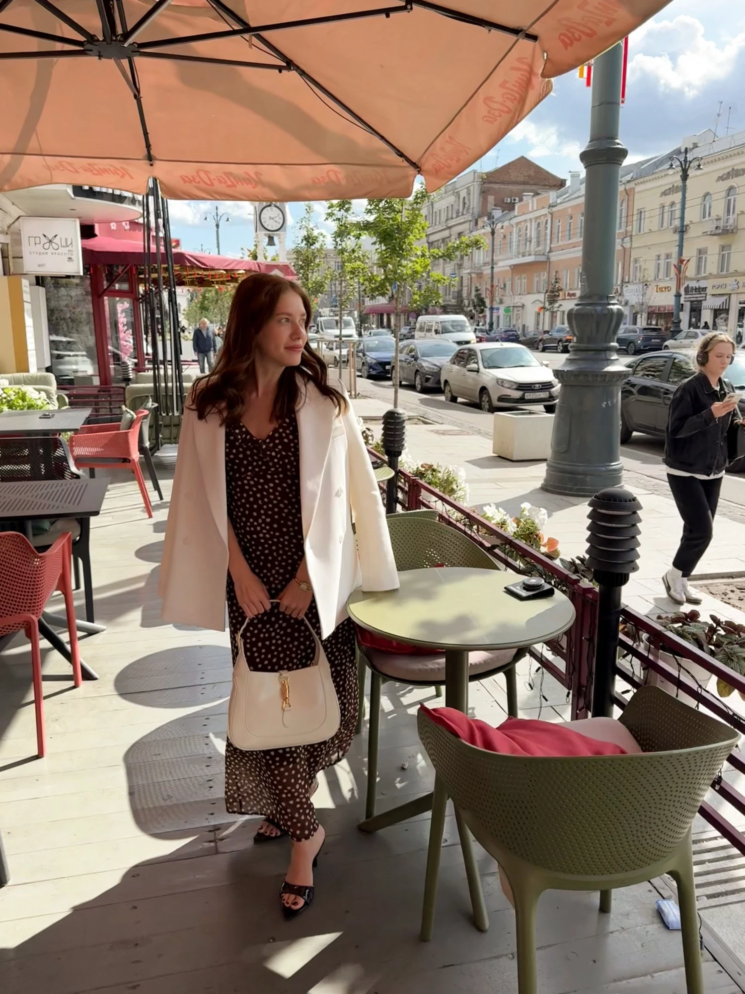 Women's European Style Polka Dot Sleeveless Suspender Dress photo review