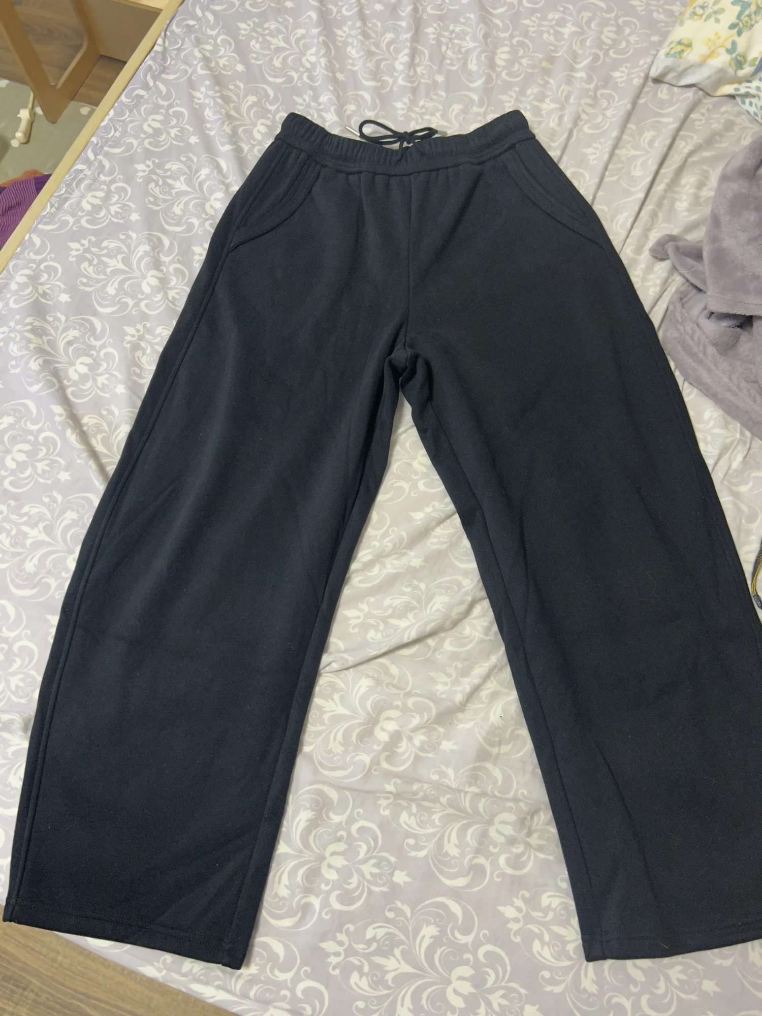 TOYOUTH Women Casual Pants  Winter New Lazy Style Sports Draping Loose Elastic Waist Fleece-lined Banana Pants​ photo review