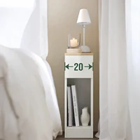 SoBuy FBT111x2 Прикроватная тумбочка, 2 комплекта с выдвижным ящиком, пружинная кровать, диван, столик, 2 предмета, приставной столик, узкая прикроватная тумбочка — изображение 4