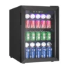 Beverage Refrigerator 2.7 cu.ft 100 Can Mini Fridge for Beer Drinks Wines Freestanding Fridge Blue LED for Home Office Dorm Bar 1
