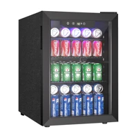 Beverage Refrigerator 2.7 cu.ft 100 Can Mini Fridge for Beer Drinks Wines Freestanding Fridge Blue LED for Home Office Dorm Bar 1