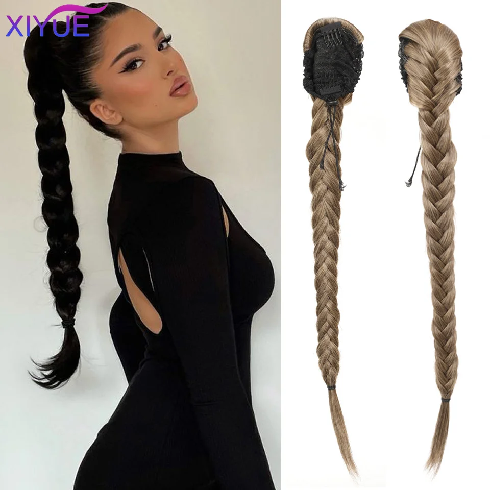 XIYUESyntheticBraidedFishtailFishboneDrawstringPonytailHair