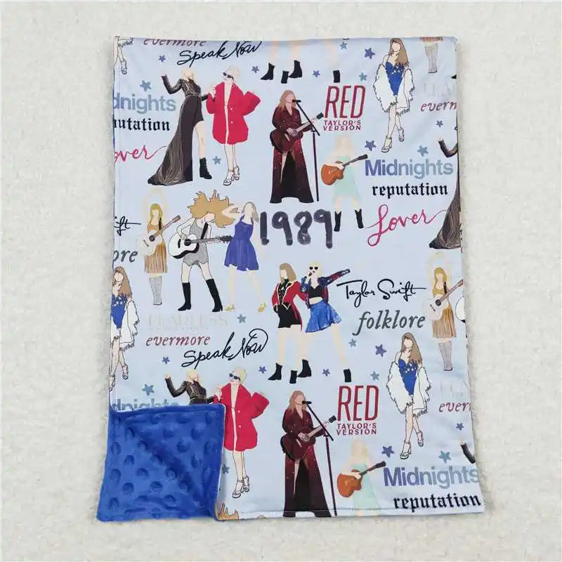 New Fashion Baby Girls Boys Blue Red Pink Singer Print Baby kids Sleep Blanket Children Clothes Sleep Bed Gown
