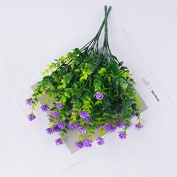 UV Resistant Artificial Flower Bundle for Indoor & Outdoor Decor (Purple - 3PCS)