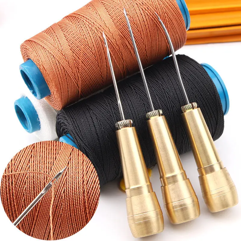Kit Da Cucito Per Pelle Professionale 32 Pezzi, Con Fili Colorati, Aghi, Punteruoli, Forbici E Taglia-cuciture, Per Riparazioni Tappezzeria E Fai Da Te - 2