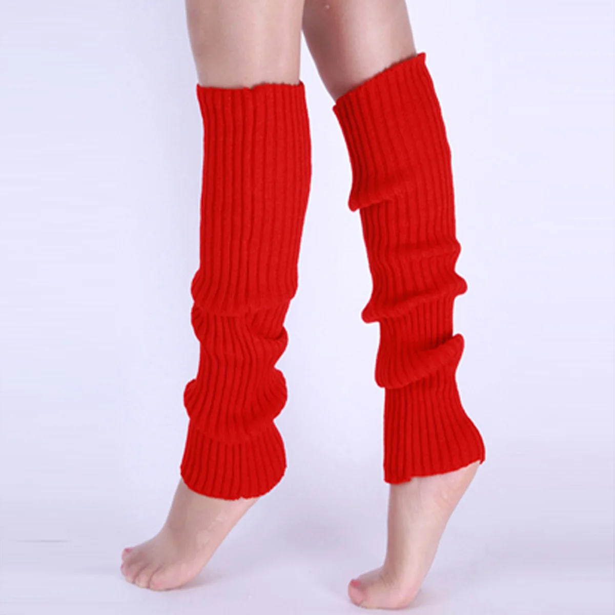 Description Picture 5 of itemClassic Knit Leg Warmers Rib-Knit Knee-High Leg Warmer Socks Women's Stockings Hosiery Warm in autumn and winter
