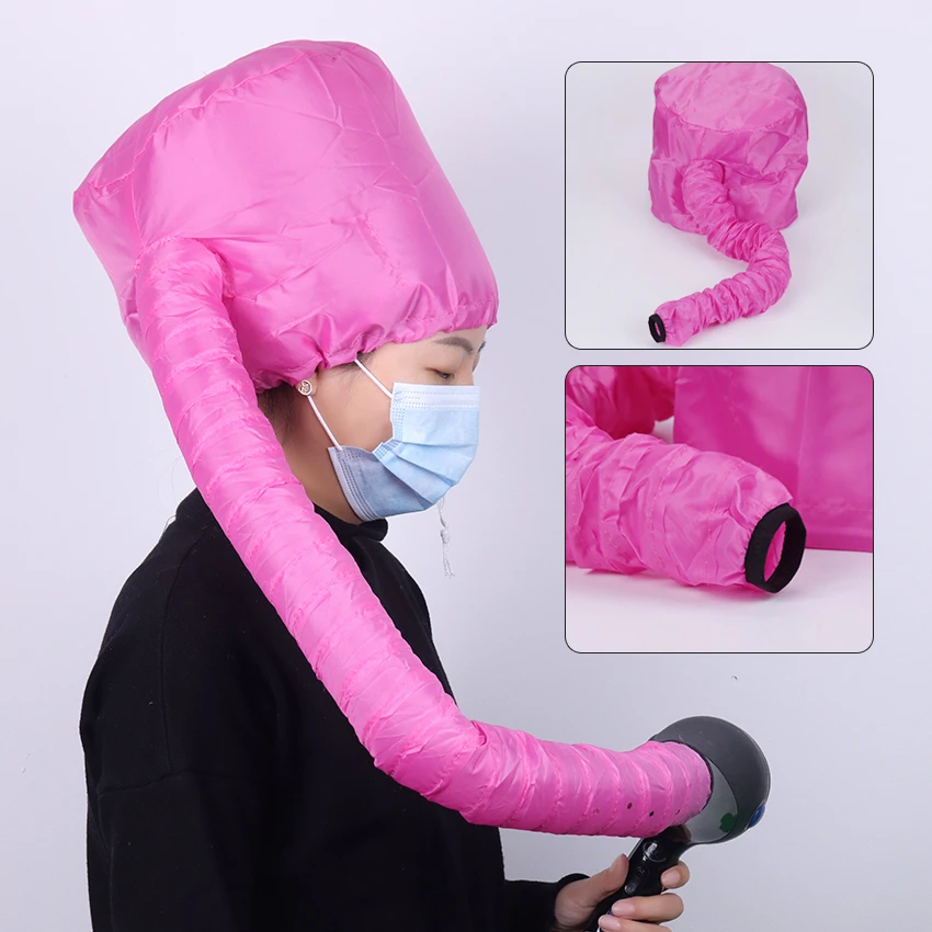 1pc Portable Soft Hair Drying Cap Hood Hat Womens Blow Dryer Home Hairdressing Salon