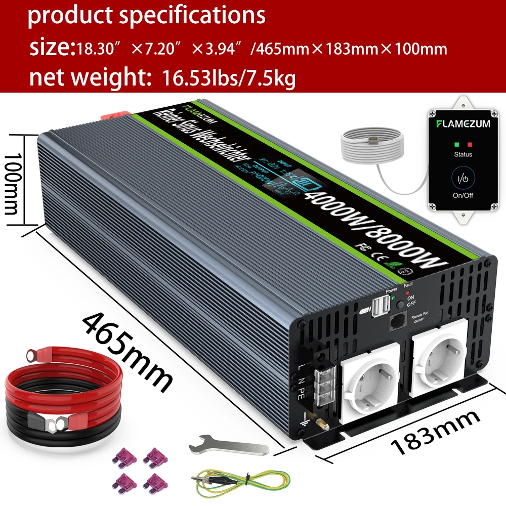 Reine sinus-wechselrichter 12v Power Inverter für 220v 4000w 8000w  Transformator Stromrichter Solar Inverter hybrid solar inverter - AliExpress