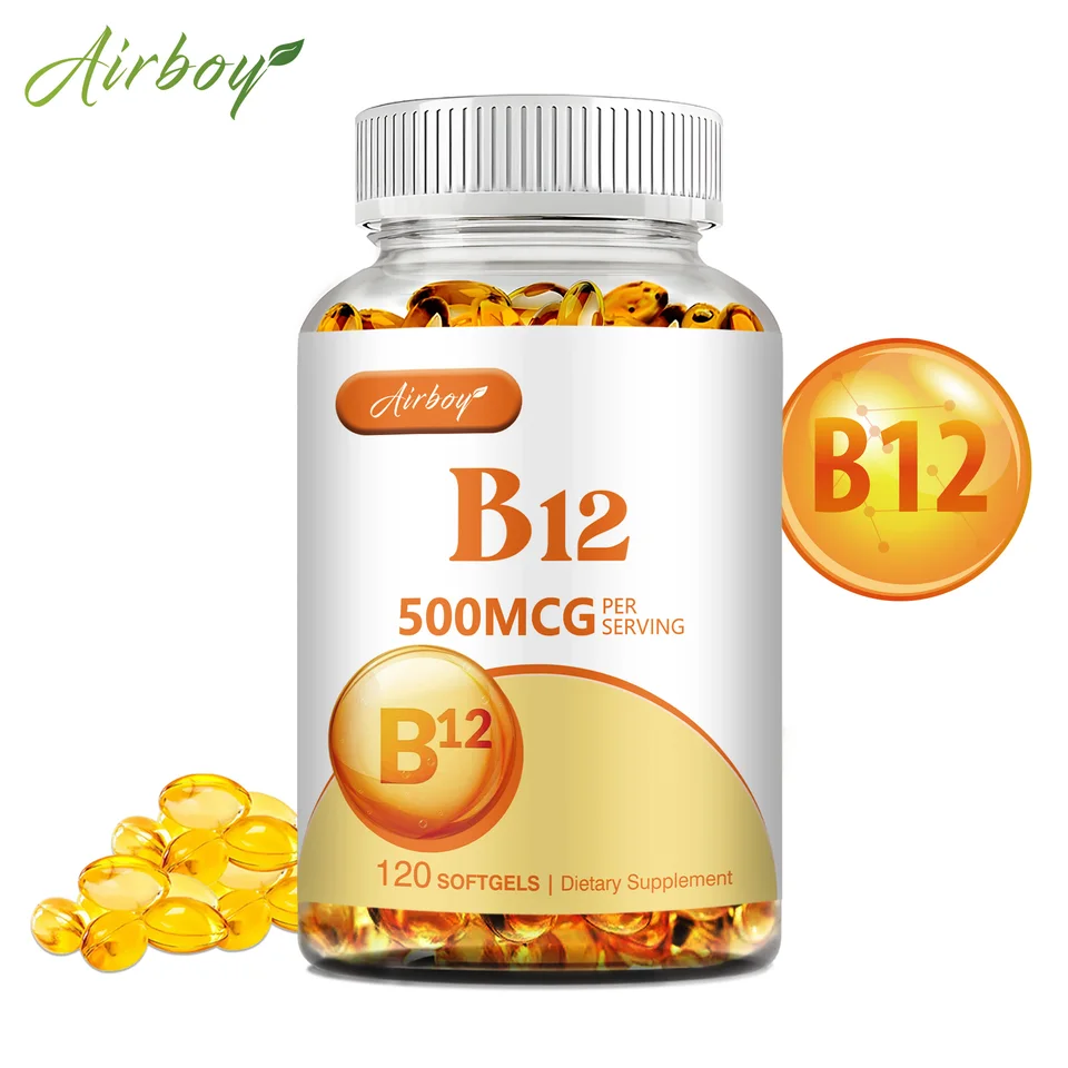 Vitamin B12 Energy Support Capsules 500mcg 120 Count
