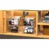 Set of 2 clear stackable drawers. 4.4" tall, under-cabinet design. For makeup or small items. 3